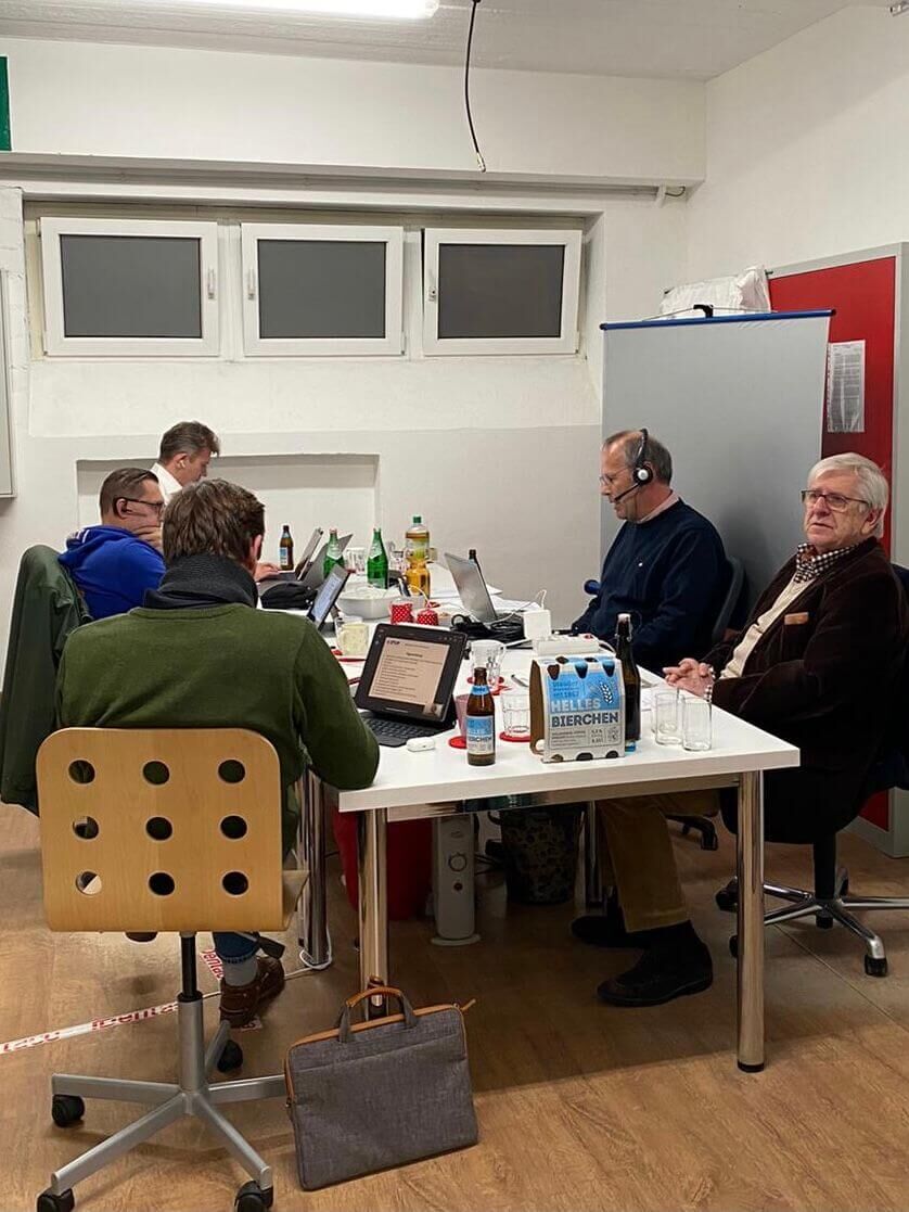 Der Vorstand bei der Online Versammlung der ETUF Tennisriege.