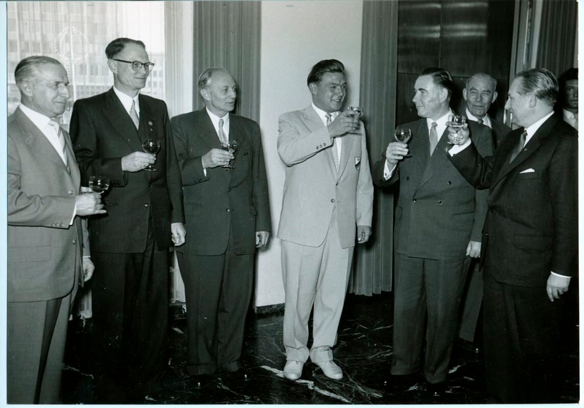 Unser Bronzemedaillengewinner Alla Lücker beim Empfang im Essener Rathaus.