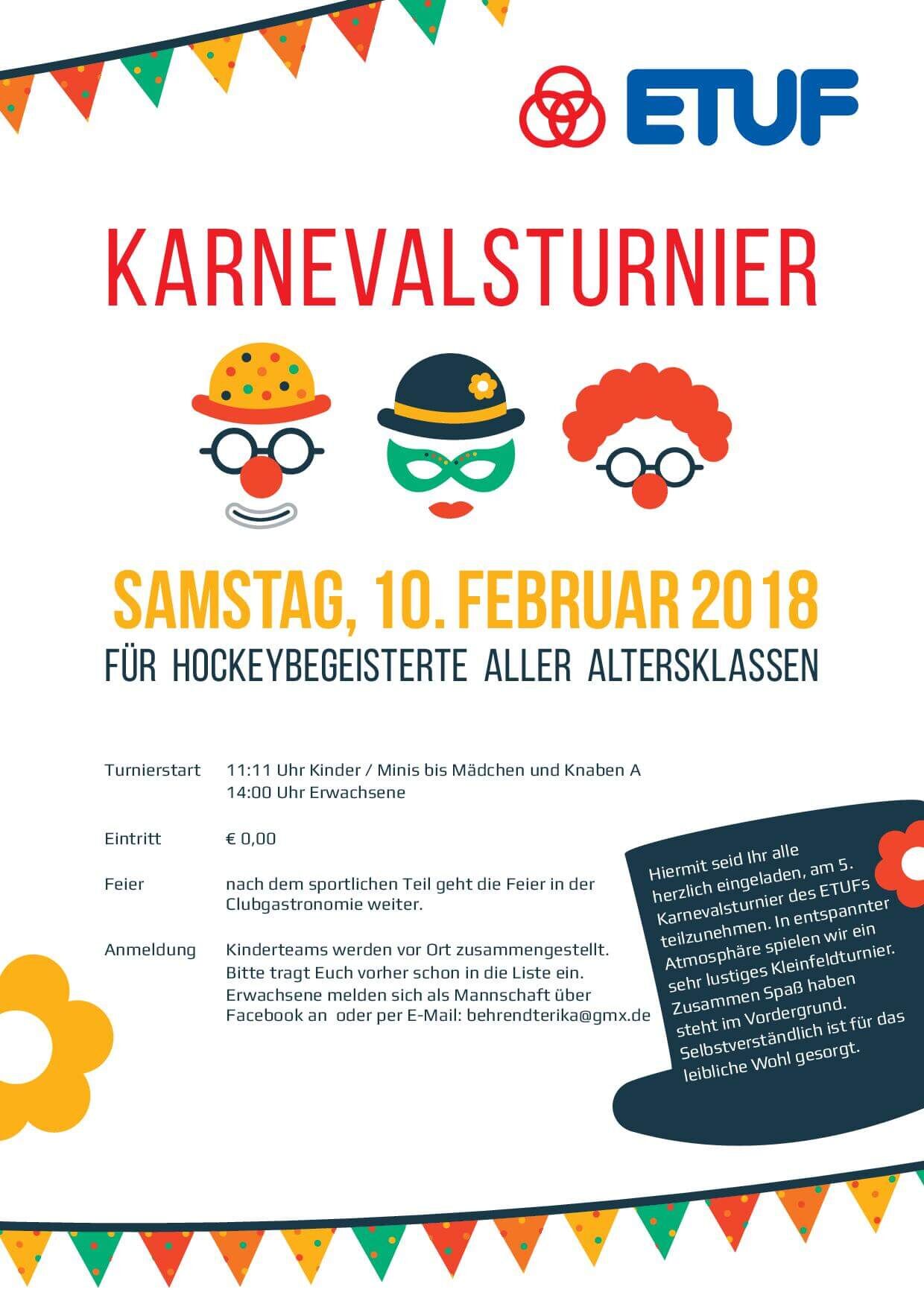 Karnevalsturnier, 10. Februar, ETUF-Halle