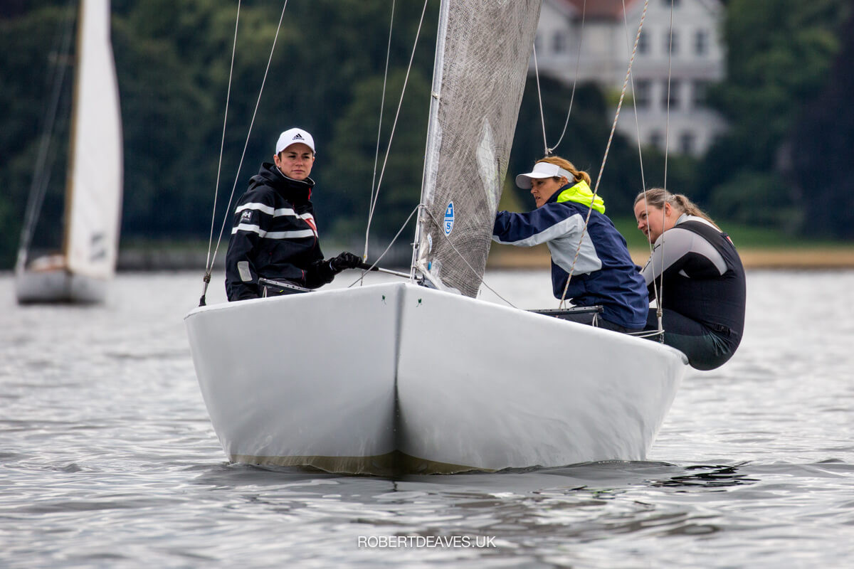 5.5er German Open Berlin: ETUF Crew Susanne Struth, Pia Matscheroth, Nina Zibushka