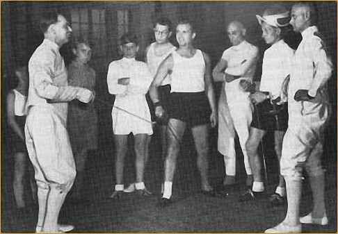 Trainingsabend 1950, Leonhard (r), Winkelmann (l)