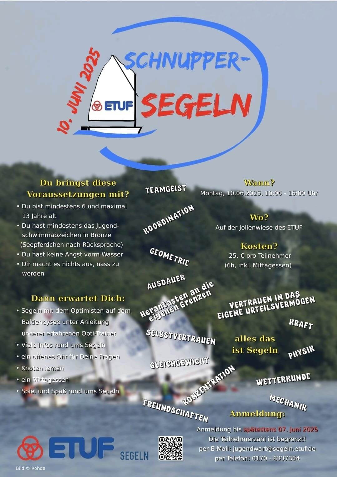 ETUF Schnuppersegeln 10.06.2025 Poster.