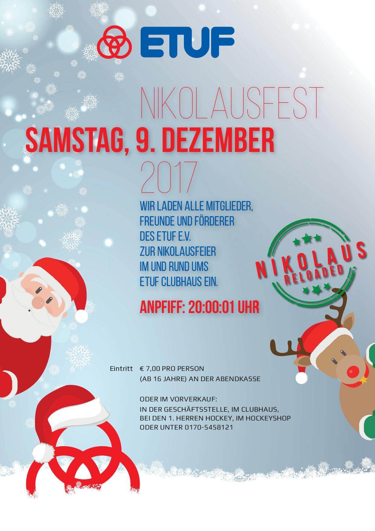 Nikolausfeier 9. Dezember 2017, Clubhaus