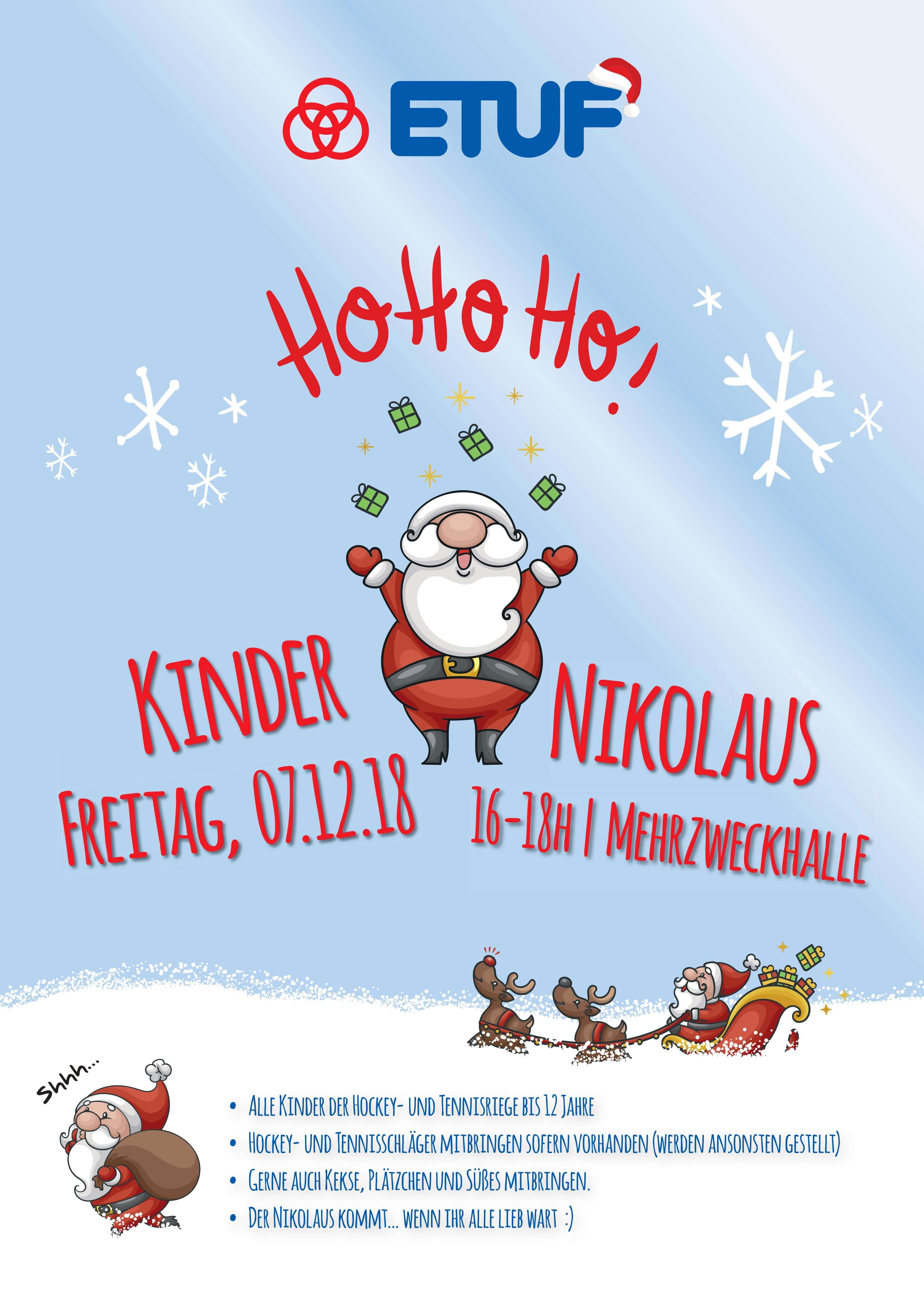 Kinder Nikolaufeier 6. Dezember 2019, ETUF-Halle