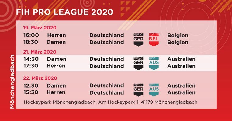 FIH Pro League 2020 in Mönchengladbach