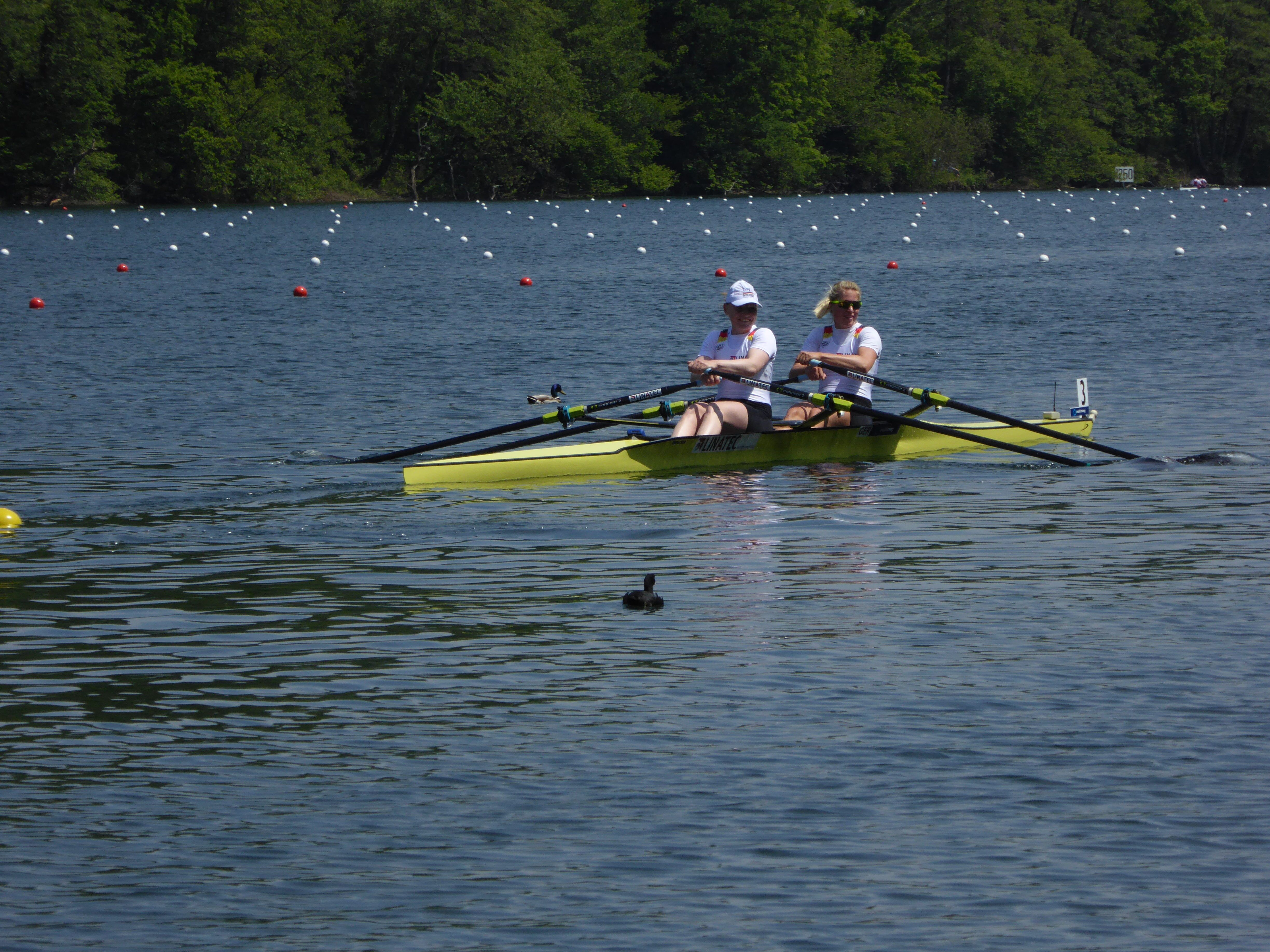 Mareike Adams rudert in Luzern auf Platz 4.