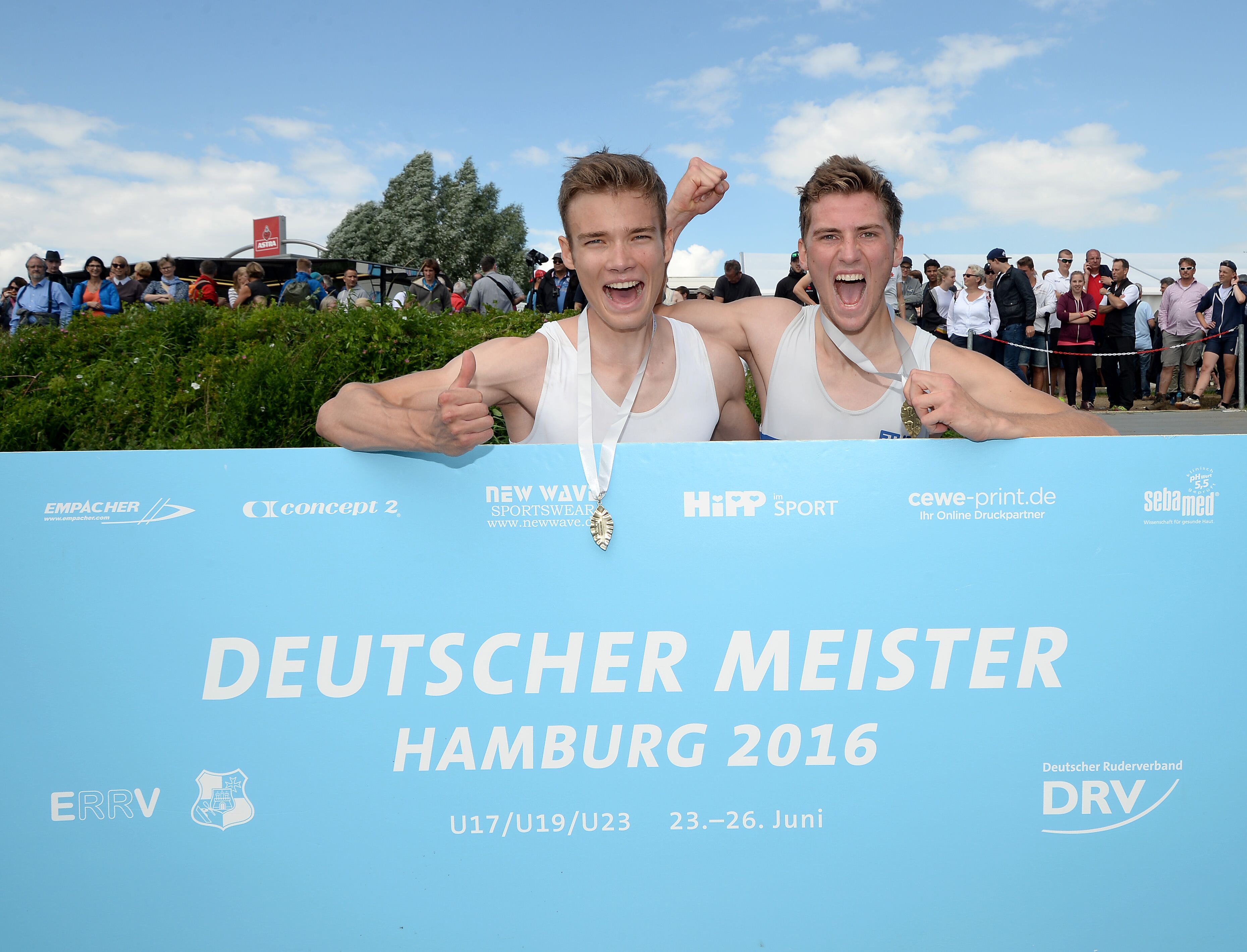 Doppelt Gold für die Ruderriege.
